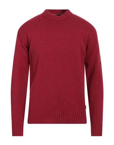 Hugo Boss Boss Man Sweater Burgundy Size Xl Wool, Polyamide In Red