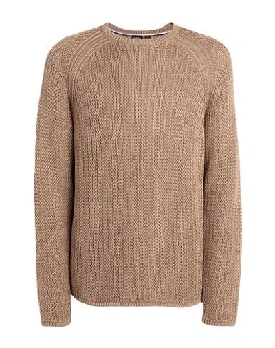 Hugo Boss Boss Man Sweater Camel Size Xl Cotton In Beige