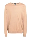 Hugo Boss Boss Man Sweater Camel Size Xl Virgin Wool In Beige