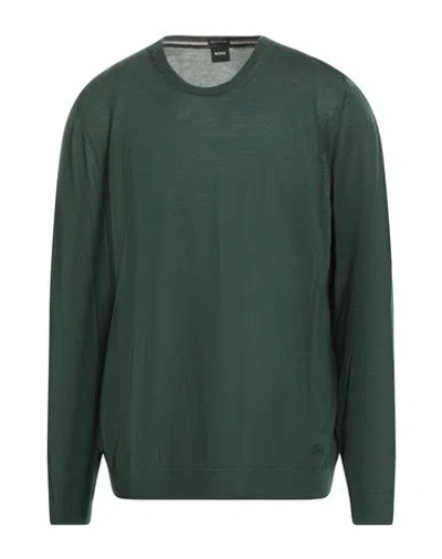 HUGO BOSS BOSS MAN SWEATER DARK GREEN SIZE XXL VIRGIN WOOL