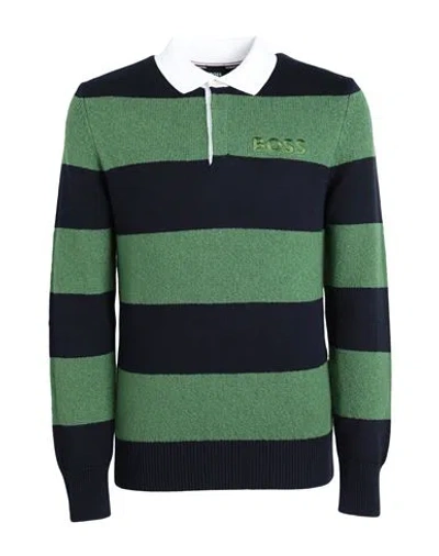 Hugo Boss Boss Man Sweater Green Size L Cotton, Polyamide, Elastane