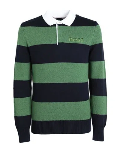 Hugo Boss Boss Man Sweater Green Size S Cotton, Polyamide, Elastane