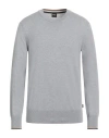 Hugo Boss Boss Man Sweater Grey Size S Cotton In Silver