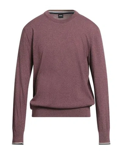 Hugo Boss Boss Man Sweater Mauve Size Xxl Cotton In Pink