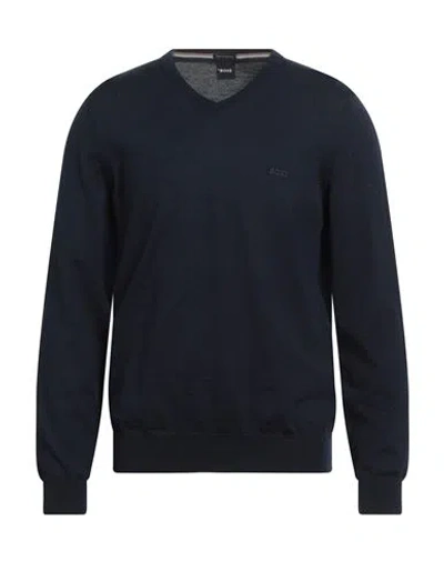 Hugo Boss Boss Man Sweater Midnight Blue Size L Virgin Wool