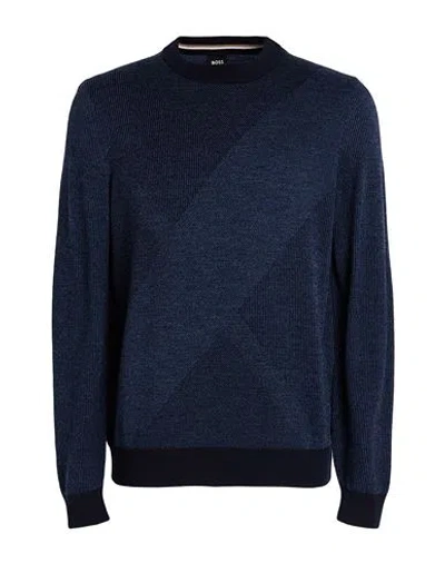 Hugo Boss Boss Man Sweater Navy Size Xl Virgin Wool