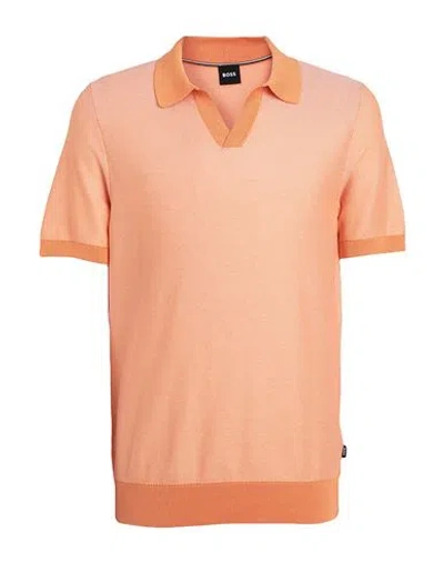 Hugo Boss Boss Man Sweater Orange Size M Cotton, Lyocell