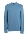 Hugo Boss Boss Man Sweater Slate Blue Size Xl Cotton In Blue