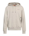 Hugo Boss Logo Hooded Sweatshirt Drawstring In Beige