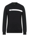 Hugo Boss Cotton-blend Sweatshirt With Graphic Logo Stripe In Black