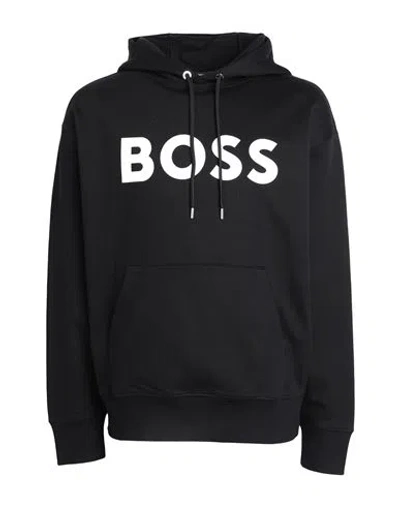 HUGO BOSS BOSS MAN SWEATSHIRT BLACK SIZE L COTTON