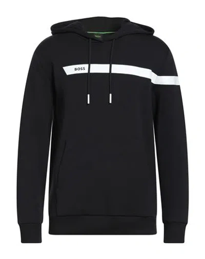 Hugo Boss Boss Man Sweatshirt Black Size Xxl Cotton, Elastane