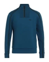 Hugo Boss Boss Man Sweatshirt Deep Teal Size S Cotton, Polyester, Elastane In Blue