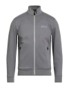Hugo Boss Boss Man Sweatshirt Grey Size M Cotton, Polyester In Gray