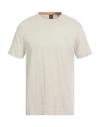 Hugo Boss Boss Man T-shirt Beige Size 3xl Cotton In Sand