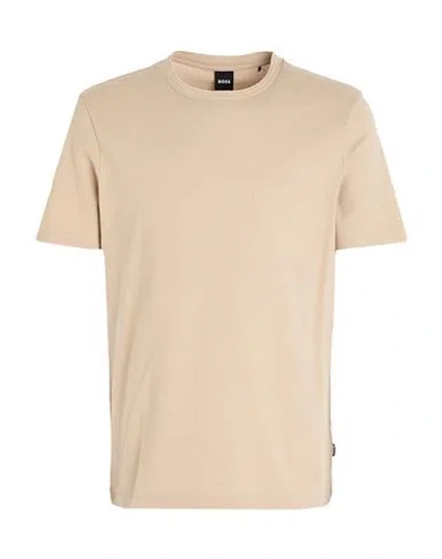 Hugo Boss Boss Man T-shirt Beige Size Xl Cotton, Polyester