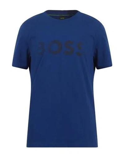 Hugo Boss Boss Man T-shirt Blue Size Xl Cotton In Blue