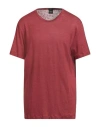 Hugo Boss Boss Man T-shirt Brick Size 3xl Linen In Brown