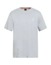 Hugo Boss Boss Man T-shirt Light Grey Size Xxl Cotton In Gray
