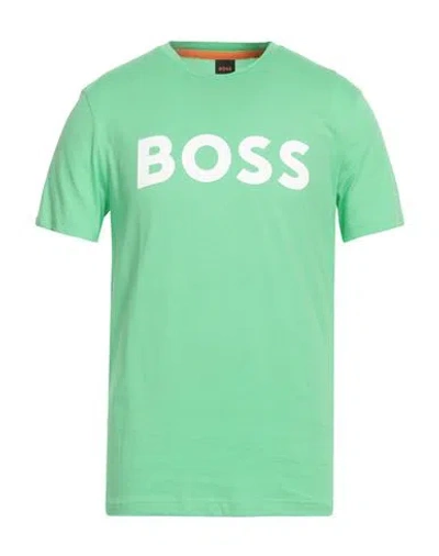 Hugo Boss Boss Man T-shirt Light Green Size Xl Cotton In Green