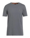 Hugo Boss Boss Man T-shirt Light Grey Size Xxl Cotton In Gray