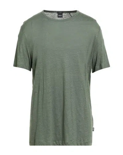 Hugo Boss Boss Man T-shirt Military Green Size 3xl Linen