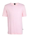 Hugo Boss Logo-print Cotton T-shirt In Pink
