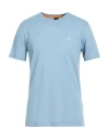 Hugo Boss Boss Man T-shirt Sky Blue Size Xxl Cotton In Blue