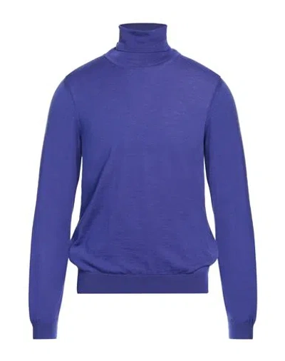 Hugo Boss Boss Man Turtleneck Bright Blue Size S Virgin Wool