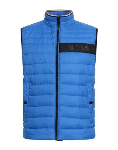 Hugo Boss Boss Man Vest Bright Blue Size 38 Polyamide