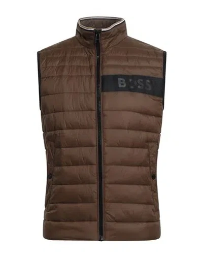 Hugo Boss Boss Man Vest Brown Size 36 Polyamide