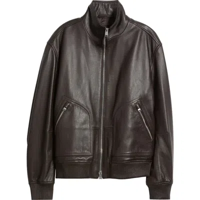 Hugo Boss Boss Mander Bomber Jacket In Brown