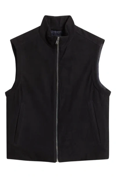 Hugo Boss Boss Marens Leather Vest In Black
