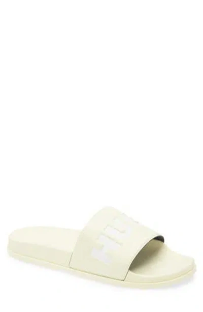 Hugo Boss Boss Match It Slide Sandal In Bright Yellow