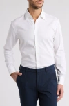 Hugo Boss Boss Hank Kent Slim Fit Stretch Dress Shirt In White