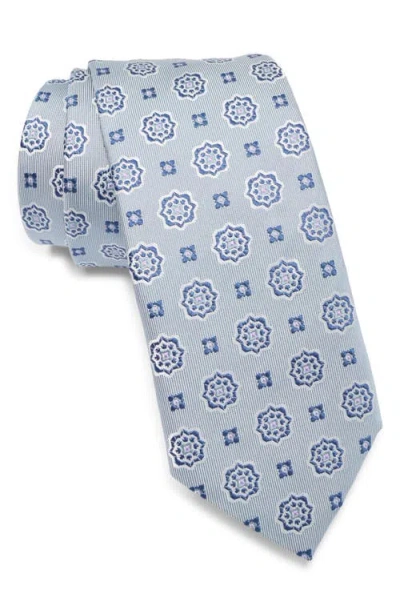 Hugo Boss Boss Medallion Silk Blend Tie In Gray