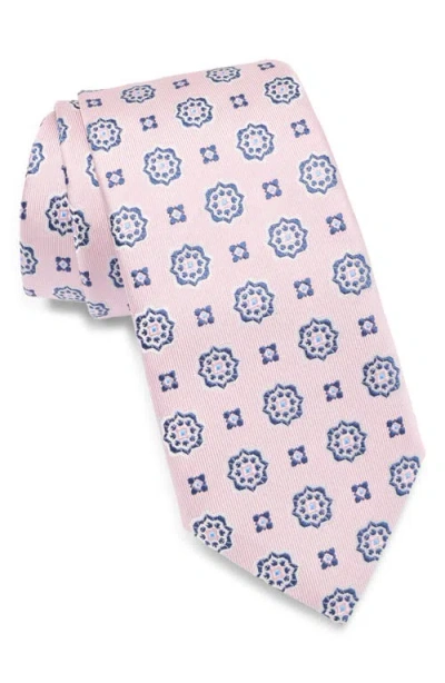 Hugo Boss Boss Medallion Silk Blend Tie In Pink