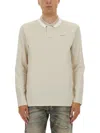 Hugo Boss Beige Solid Shirt Collar Polo In Neutral