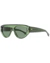 Hugo Boss Boss Men's Flat Top Sunglasses 1443s 1edqt Transparent Green 56mm In Green