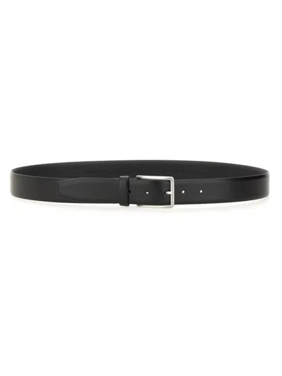 Hugo Boss Boss Men Belt With Buckle In Black