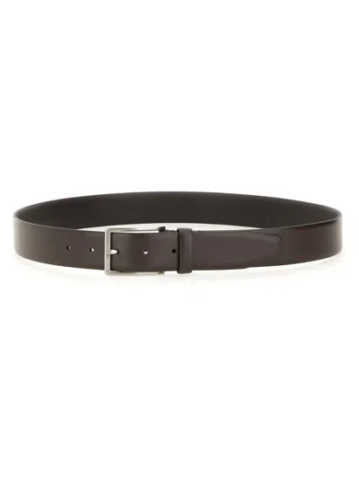 Hugo Boss Boss Men Belt With Buckle In Brown