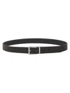 Hugo Boss Boss Reversible Leather Belt In Black