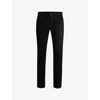 Hugo Boss Boss Mens Black Casual Slim-fit Straight-leg Stretch-cotton Trousers