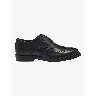 HUGO BOSS MENS BLACK DRESSLETIC LEATHER DERBY SHOES EUR 43 / 9 UK