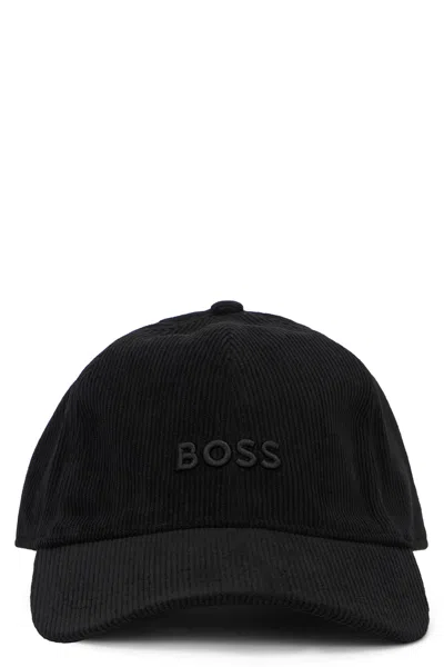 Hugo Boss Boss Men's Black Embroidered Logo Cap With Adjustable Strap In Green
