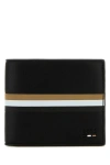 Hugo Boss Stripe-detail Wallet In Black