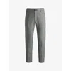 Hugo Boss Regular-fit Trousers In Micro-check Material In Black