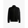 Hugo Boss Boss Mens Black Signature-stripe Patch Cotton-blend Jacket In Black