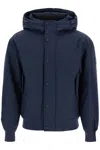 Hugo Boss Dark Blue Adjustable Hooded Coat Osis In Blue