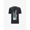 Hugo Boss Regular-fit T-shirt In Stretch Cotton With Seasonal Artwork In Charcoal